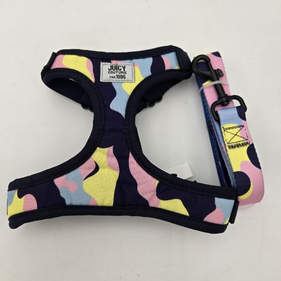 Juicy Couture Other - Authentic Juicy Couture 6 Ft Leash Harness Dog Pet Camo Size Small New Pink Blue
